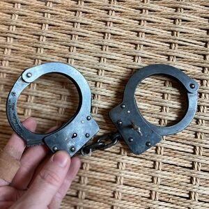 Antique American Handcuff Co. Handcuffs w/ Key | Vintage Law Enforcement